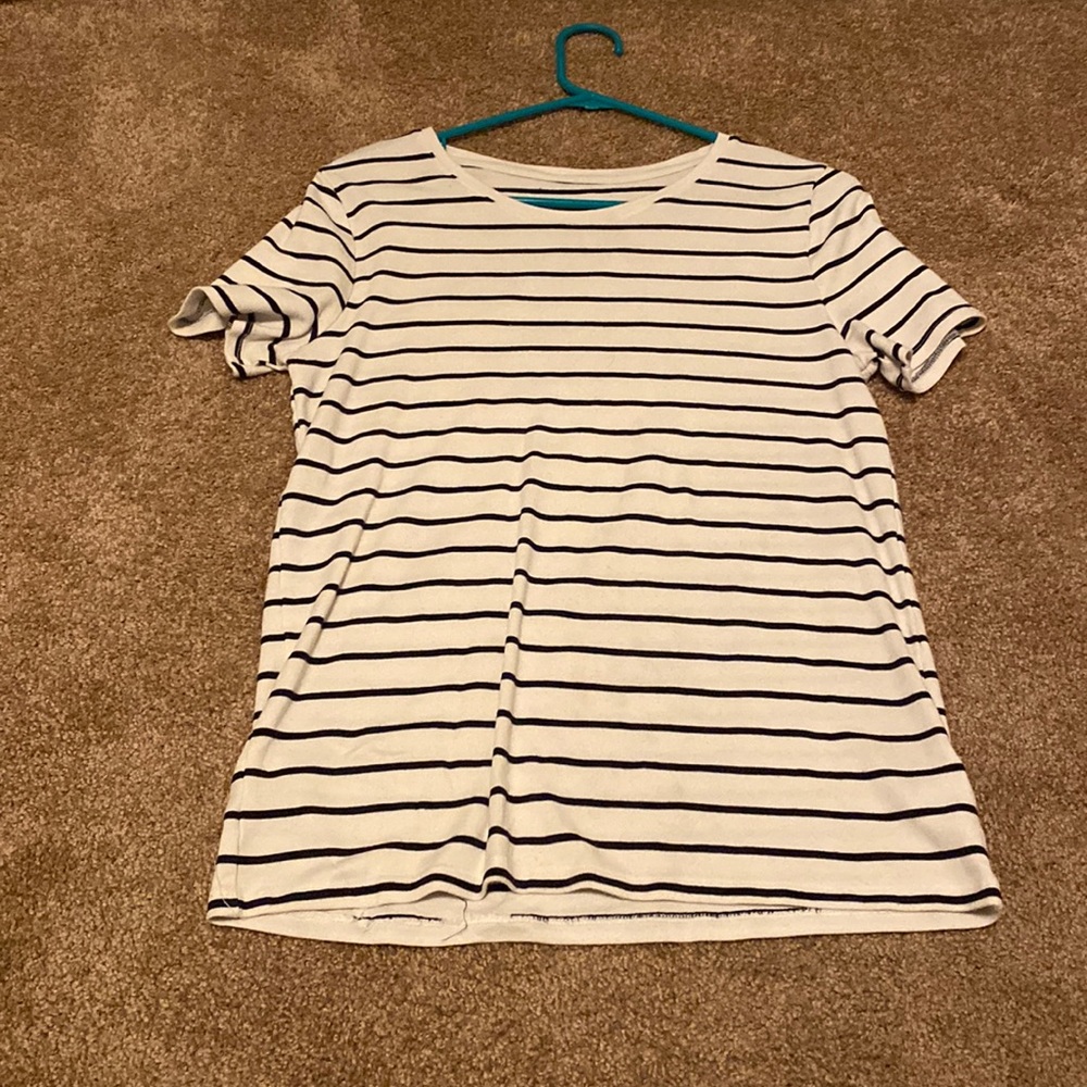 A.N.D black and white striped tee